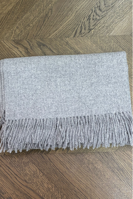 ECHARPE LAINE/CACHEMIRE GRIS Chiné