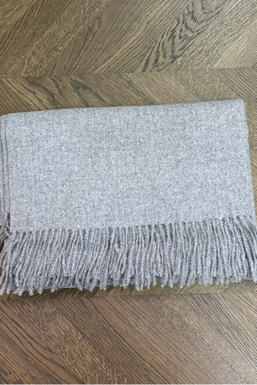 ECHARPE LAINE/CACHEMIRE GRIS Chiné