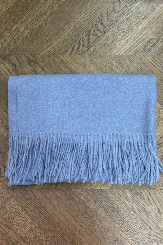 ECHARPE LAINE/CACHEMIRE BLEU JEANS