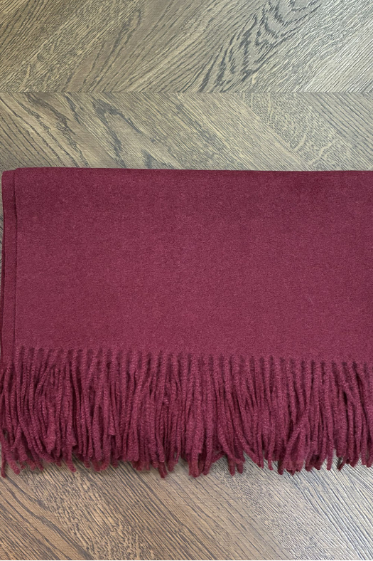 ECHARPE LAINE/CACHEMIRE BORDEAUX