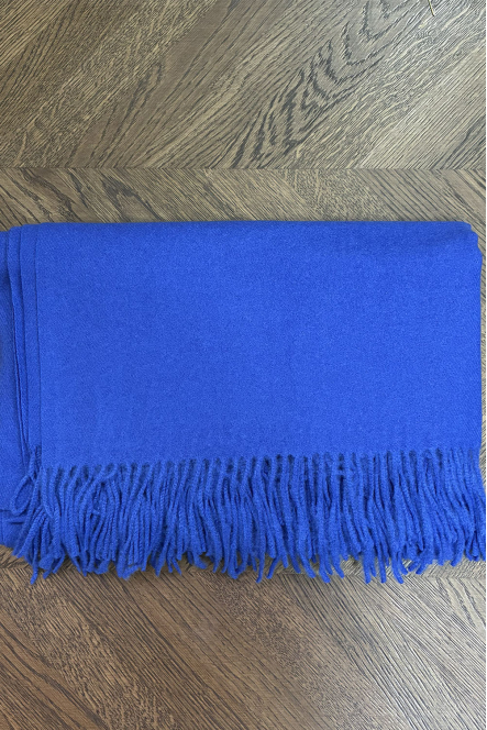 ECHARPE LAINE/CACHEMIRE BLEU ROYAL