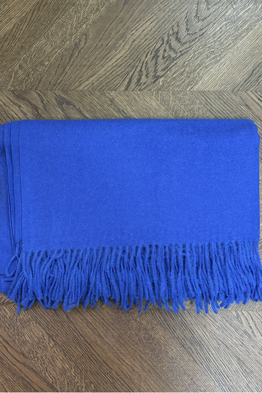 ECHARPE LAINE/CACHEMIRE BLEU ROYAL