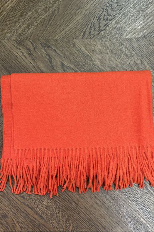 ECHARPE LAINE/CACHEMIRE ORANGE