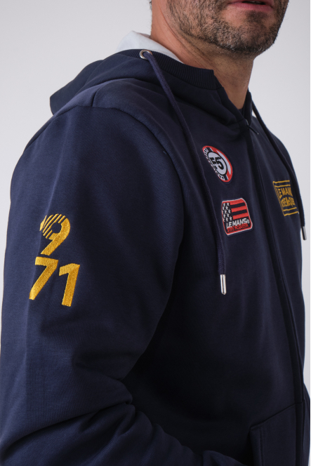 SMQ FASTER FULL ZIP HOODIE navy