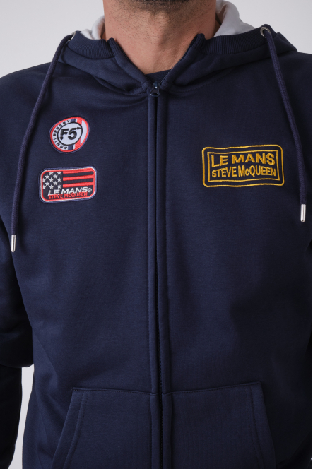 SMQ FASTER FULL ZIP HOODIE navy