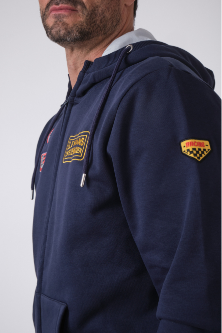 SMQ FASTER FULL ZIP HOODIE navy
