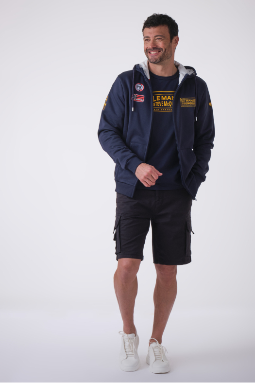 SMQ FASTER FULL ZIP HOODIE navy