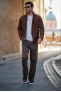 OCTAVE ZIP JACKET SUED marron foncé