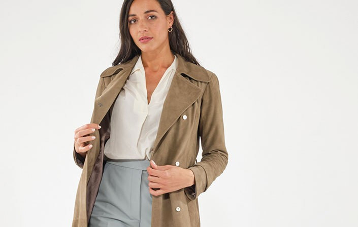 Suede Coats and 3/4 Length for Women | Cesare Nori since 1955