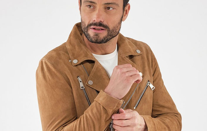 Men's suede perfecto
